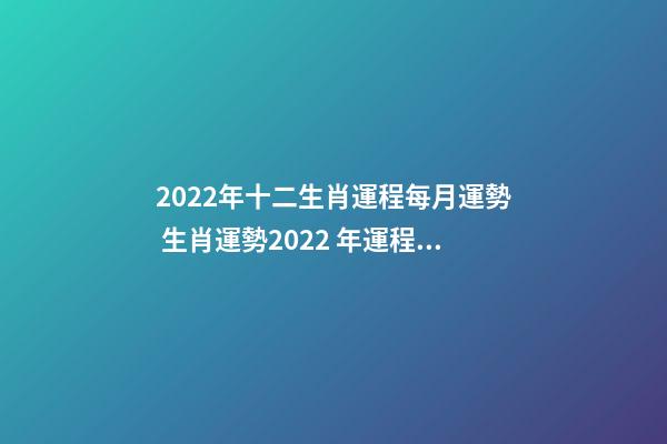 2022年十二生肖運程每月運勢 生肖運勢2022 年運程，2022 年十二生肖運勢詳解-第1張-觀點-玄機派